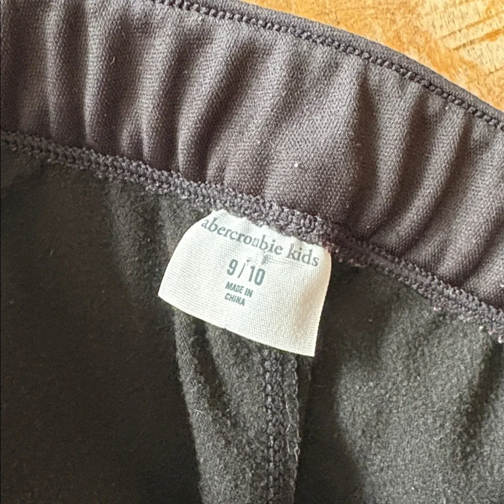 NWOT Abercrombie Kids Black Pleather Pants 9/10y